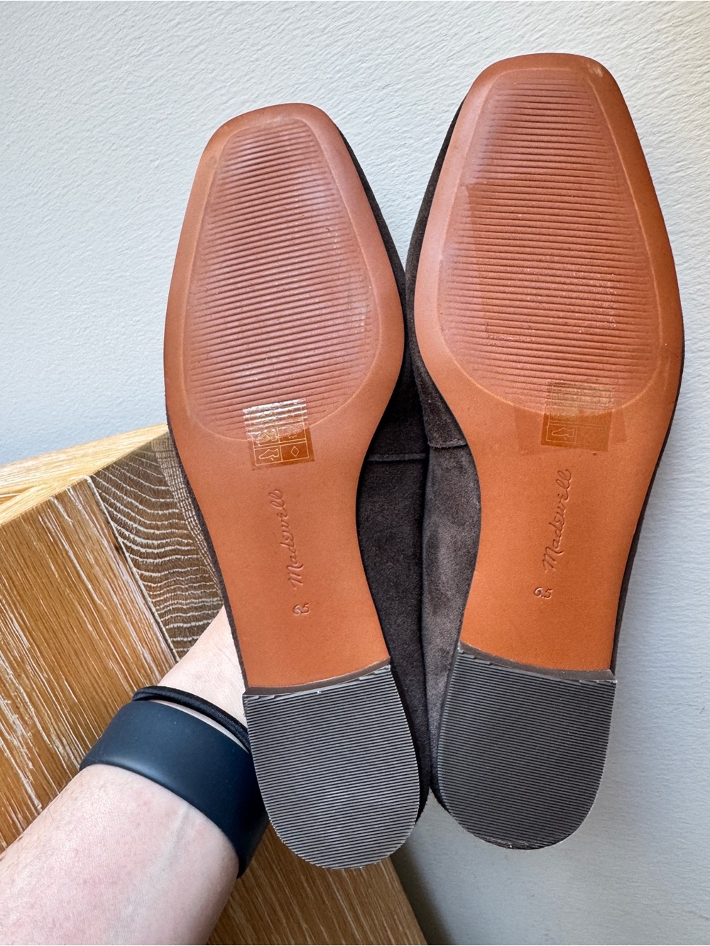 MADEWELL Women's The Mylie Ballet Flat in Dark Carob Suede Size 6.5 🚨SEE NOTES - Picture 11 of 16